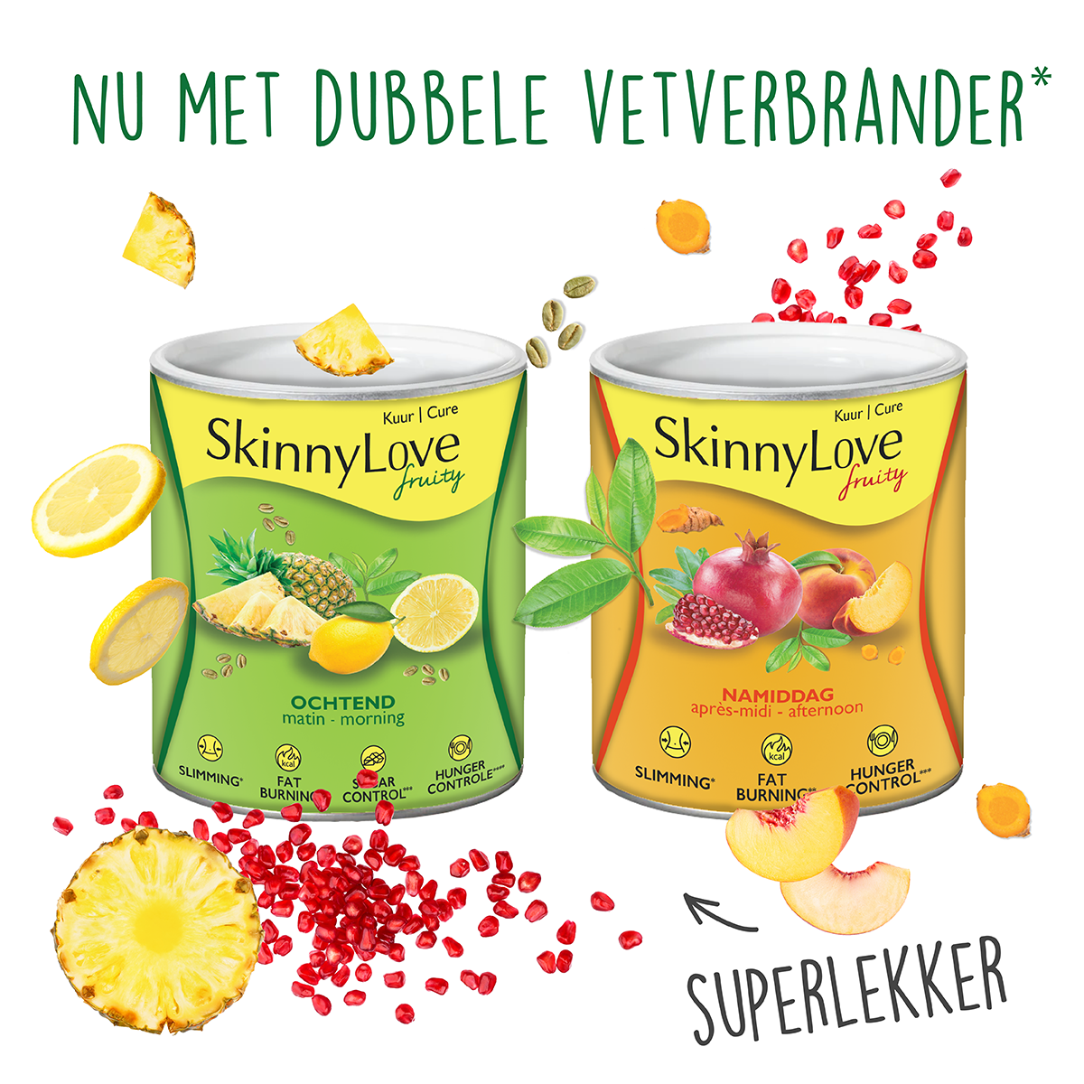 SkinnyLove FRUITY vermageringskuur (2x 500g) incl. garantie