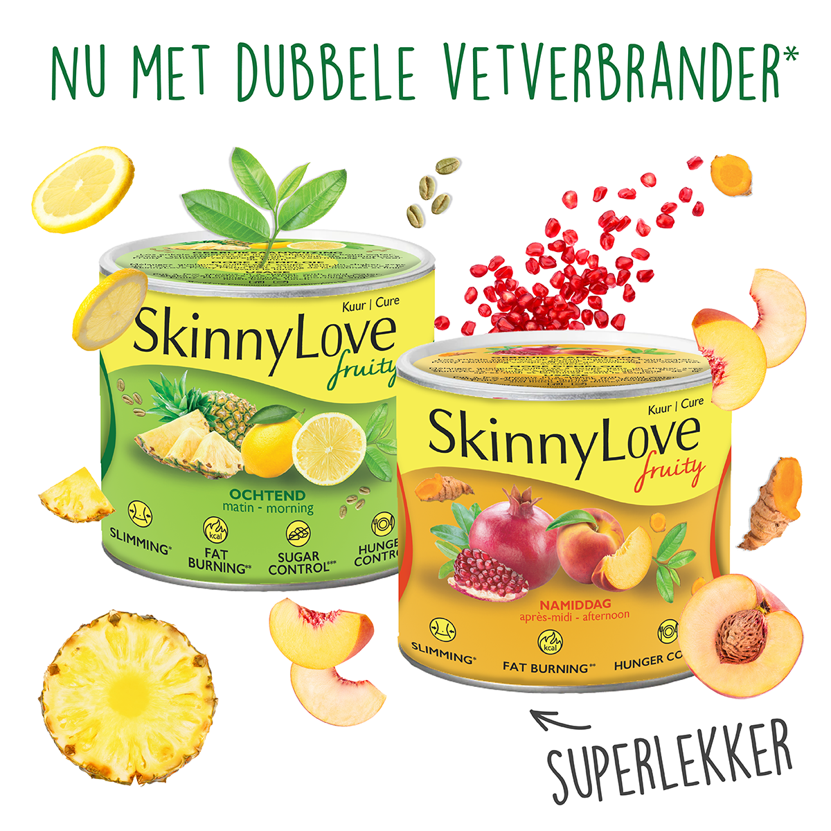 SkinnyLove FRUITY vermageringskuur (2x 230g)