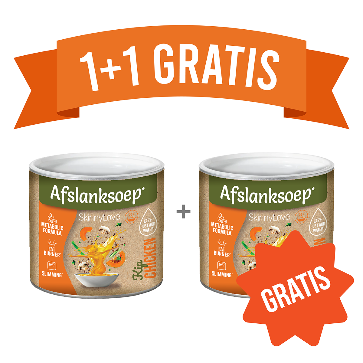 SkinnyLove Afslanksoep Kip (1+1 GRATIS)