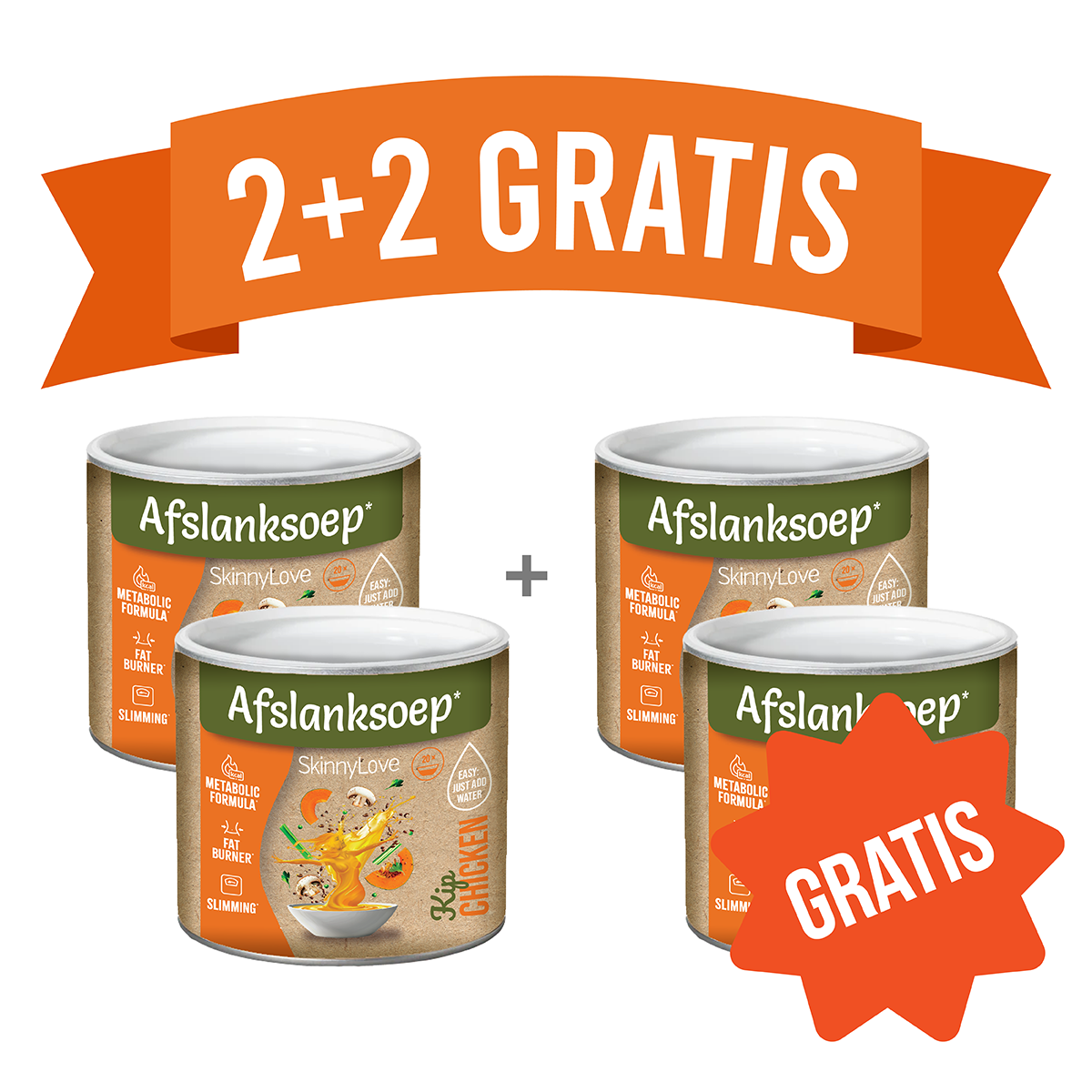 SkinnyLove Afslanksoep Kip (2+2 GRATIS)