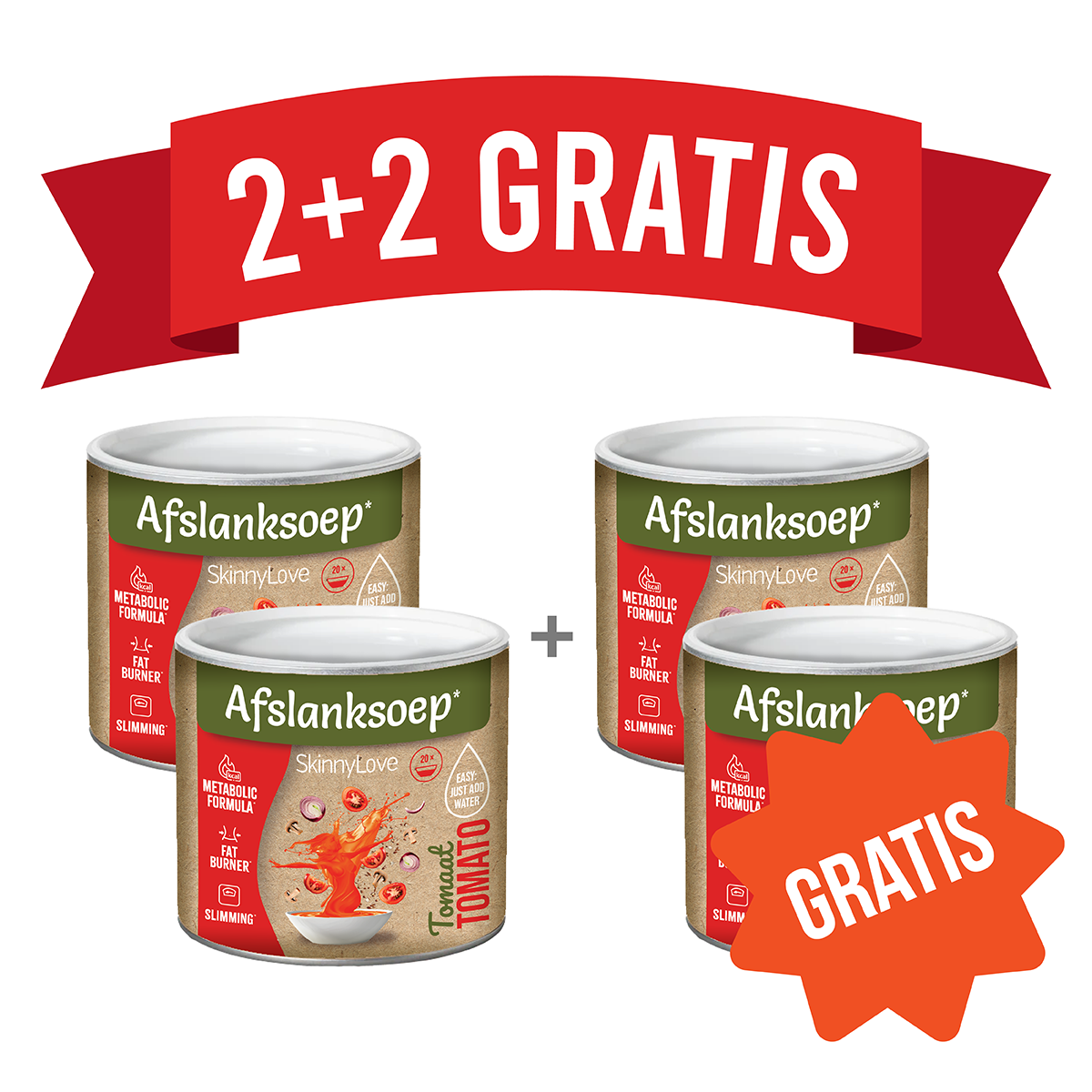 SkinnyLove Afslanksoep - Tomaat (2+2 GRATIS)