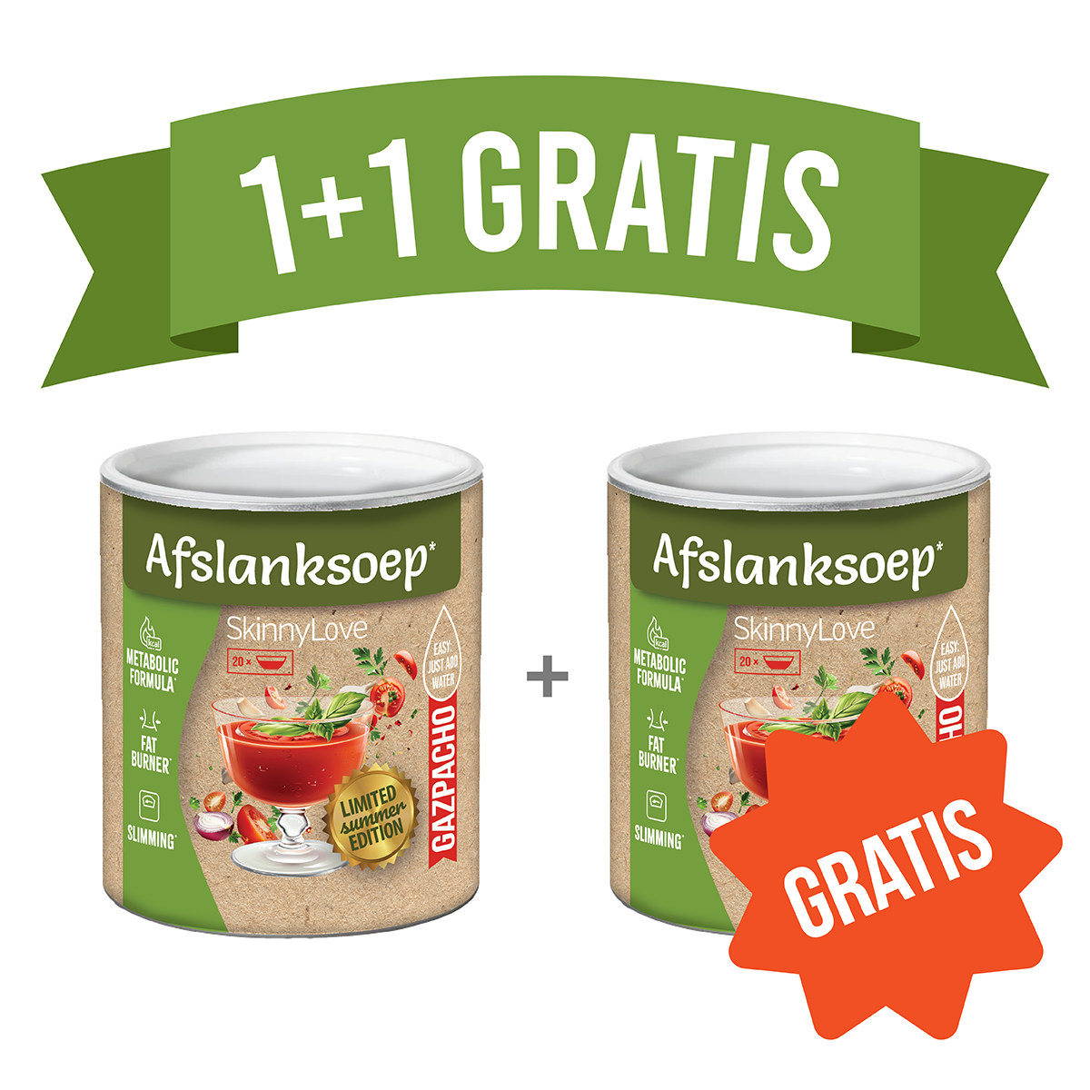 SkinnyLove Afslanksoep Gazpacho (1+1 GRATIS)