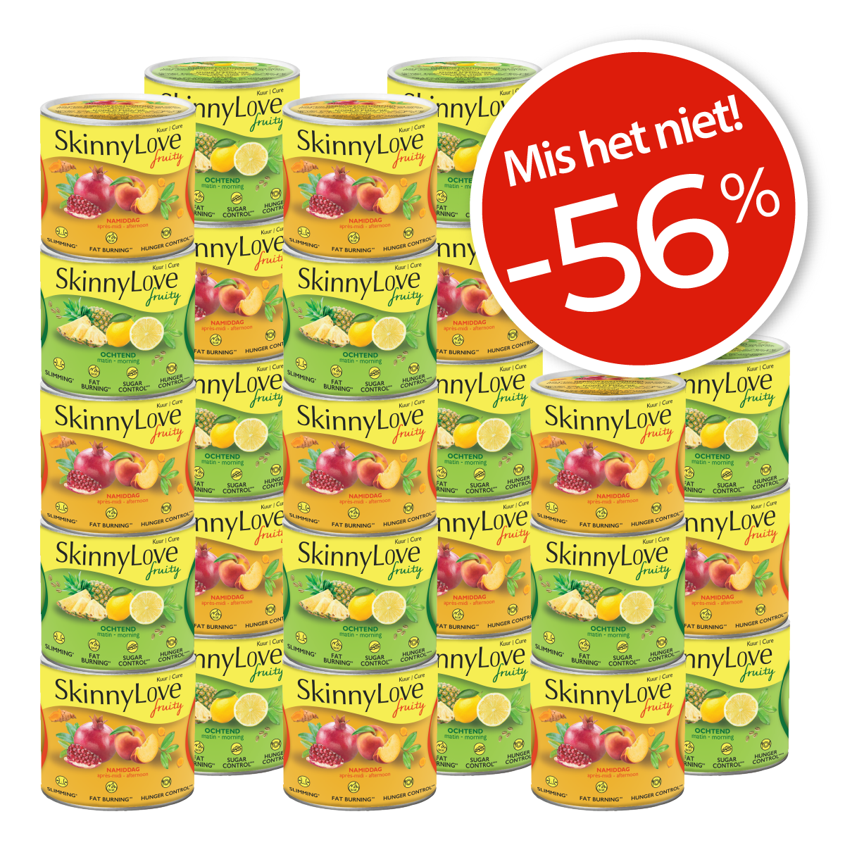 13 SkinnyLove Fruity Vermageringskuren (-56%) (13x2x230g)