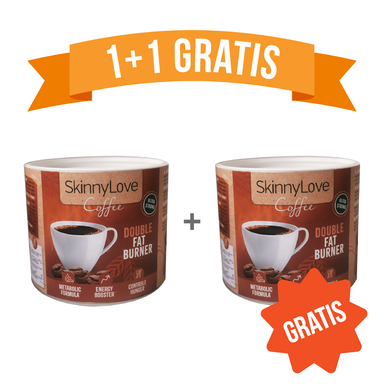 Twee blikken met Double Fatburner koffie 1+1 gratis