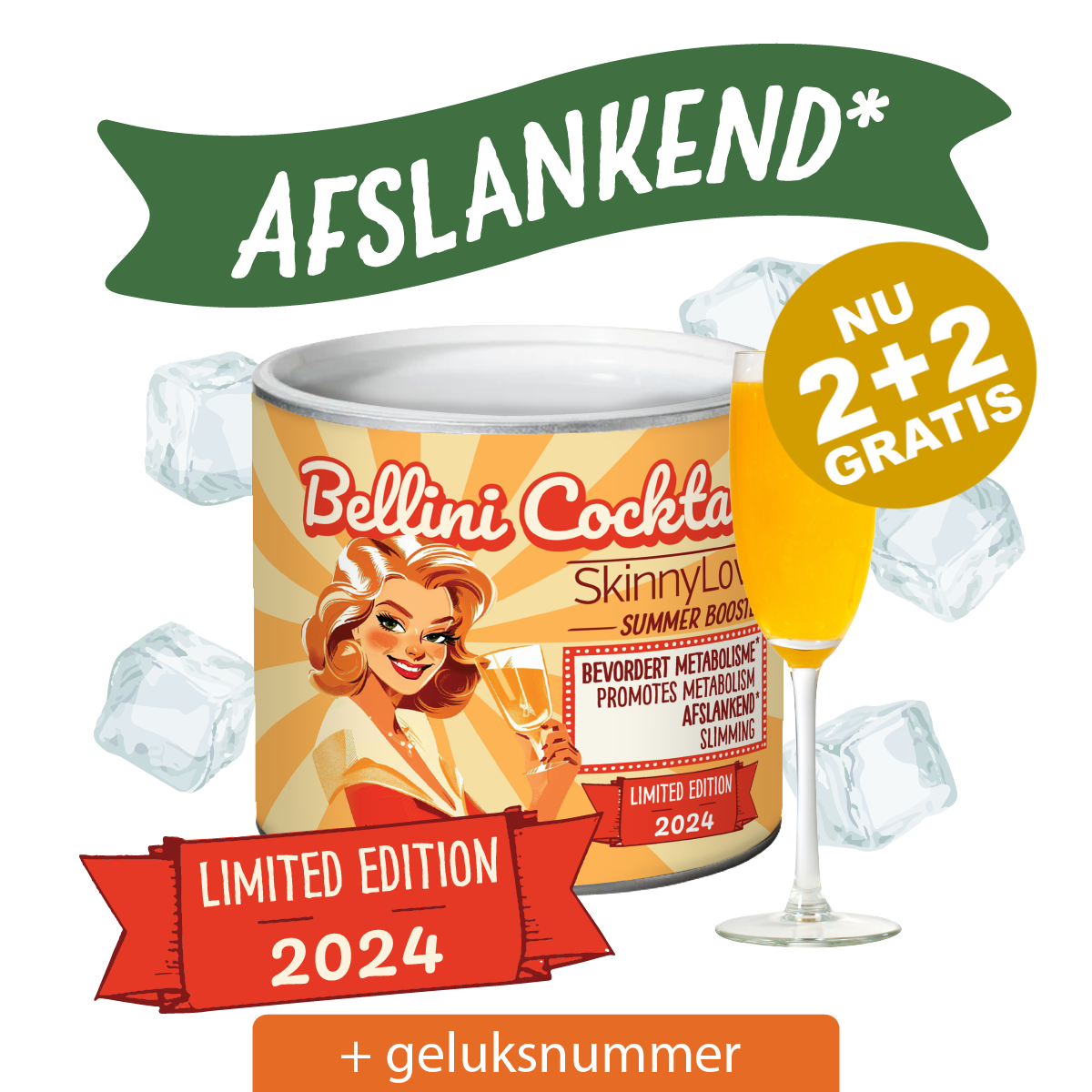 Summer Booster - Champagne Bellini (2+2 GRATIS)