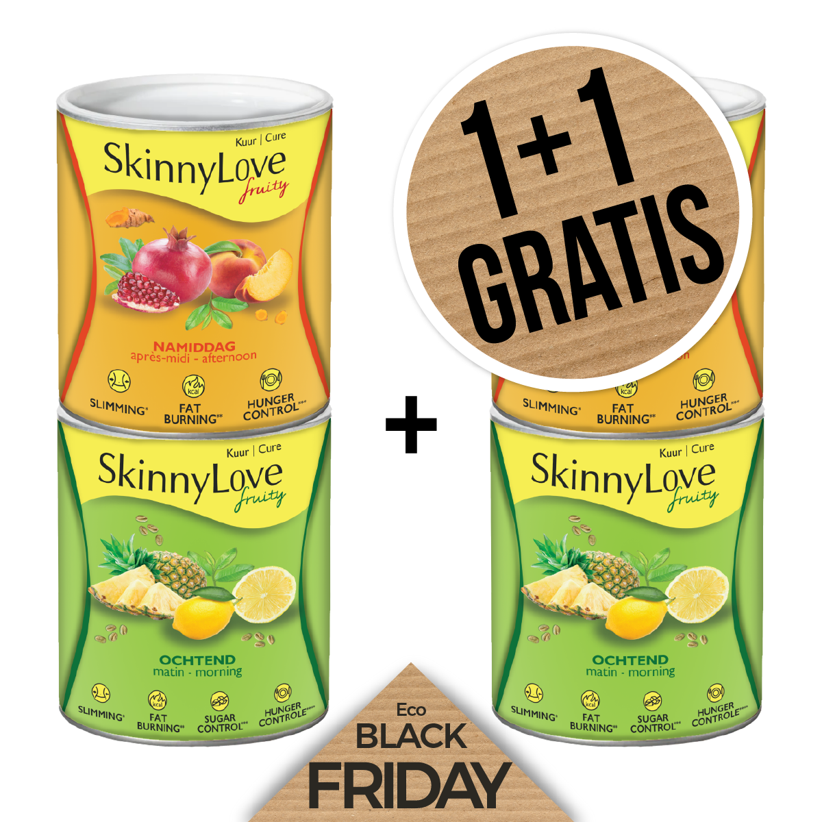 SkinnyLove Fruity Voordeelkuur - 500g 1 + 1 gratis
